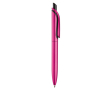 Stylo en plastique métallisé avec clip solide et recharge jumbo bleue couleur rose