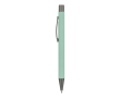 Stylo en aluminium avec finition soft-touch et encre bleue couleur vert menthe