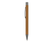 Stylo en aluminium avec finition soft-touch et encre bleue couleur camel