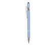 Stylo en aluminium recyclé avec stylet et encre bleue couleur bleu pastel
