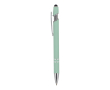 Stylo en aluminium recyclé avec stylet et encre bleue couleur vert menthe