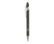 Stylo en aluminium recyclé avec stylet et encre bleue couleur vert militaire
