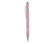 Stylo en aluminium recyclé avec stylet et encre bleue couleur rose pastel