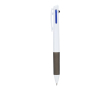 Stylo à bille avec cordon porte-clés, encre bleue, noire et rouge couleur blanc/noir