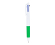 Stylo à bille avec cordon porte-clés, encre bleue, noire et rouge couleur vert