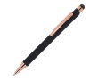 Stylo en aluminium recyclé avec gravure laser et clip métallique couleur noir