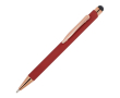 Stylo en aluminium recyclé avec gravure laser et clip métallique couleur rouge foncé