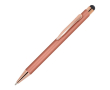 Stylo en aluminium recyclé avec gravure laser et clip métallique couleur or rose