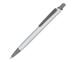 Stylo en aluminium avec clip métallique, toucher doux, encre bleue couleur argenté