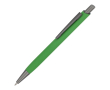 Stylo en aluminium avec clip métallique, toucher doux, encre bleue couleur vert lime