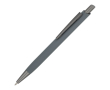 Stylo en aluminium avec clip métallique, toucher doux, encre bleue couleur gris
