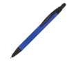 Stylo en aluminium recyclé au toucher doux, encre bleue couleur bleu