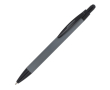 Stylo en aluminium recyclé au toucher doux, encre bleue couleur gris