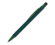 Stylo avec pointe tactile et clip métallique, encre bleue couleur vert foncé