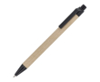 Stylo en papier avec détails en plastique colorés, encre bleue couleur noir