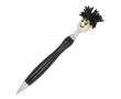 Stylo à bille avec un pompon rotatif, encre bleue couleur noir