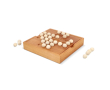 Jeu de solitaire en bois avec boîte pour le plateau et le angement couleur naturel