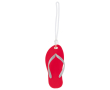 Porte-clés d’été en forme de tongs avec corps en EVA Menorca couleur rouge