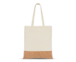 Tote bag en coton avec base en liège 170 g/m² couleur naturel