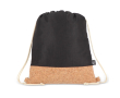Sac à dos en RPET avec base en liège et capacité de 10 kg couleur noir