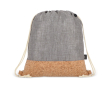 Sac à dos en RPET avec base en liège et capacité de 10 kg couleur gris