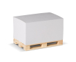 Bloc-notes de 530 feuilles lisses FSC sur palette en bois 12x8x6cm couleur blanc