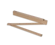 Règle en bois naturel pliable avec revêtement en acier inox 2M couleur bois