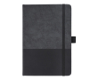 Carnet en cuir synthétique au design original A5 à pages lignées couleur noir