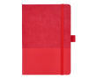 Carnet en cuir synthétique au design original A5 à pages lignées couleur rouge