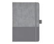 Carnet en cuir synthétique au design original A5 à pages lignées couleur gris
