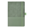 Carnet en cuir synthétique au design original A5 à pages lignées couleur vert olive