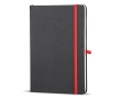 Carnet A5 à couverture rigide en PU, pages lignées couleur rouge