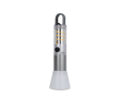 Lampe de poche en aluminium recyclé avec lumière LED et fonction zoom couleur argenté