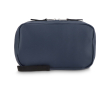 Pochette organisatrice en plastique recyclé avec fermeture éclair couleur bleu foncé