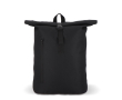 Sac à dos rolltop en RPET avec petite fermeture éclair frontale 20L couleur noir