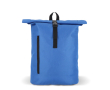 Sac à dos rolltop en RPET avec petite fermeture éclair frontale 20L couleur bleu