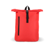 Sac à dos rolltop en RPET avec petite fermeture éclair frontale 20L couleur rouge