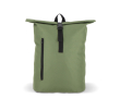 Sac à dos rolltop en RPET avec petite fermeture éclair frontale 20L couleur vert olive