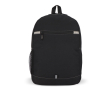 Sac à dos en RPET compartiment frontal et petit détail réfléchissant couleur noir