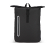 Sac à dos rolltop en PU avec détails réfléchissants 20L couleur noir