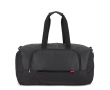 Sac de voyage en jacquard et PU avec compartiment pour chaussures couleur noir