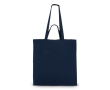 Sac en coton OEKO-TEX multicolore à double anses 140 g/m² couleur bleu foncé