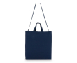 Sac en coton OEKO-TEX multicolore à double anses 220 g/m² couleur bleu foncé