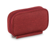 Étui organisateur compact pour accessoires technologiques couleur rouge foncé
