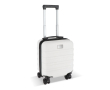 Valise cabine compacte avec support pour téléphone sur la poignée 14'' couleur blanc