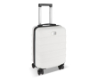 Valise cabine 18 pouces avec 4 roues pivotantes et support téléphone couleur blanc