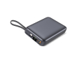 Batterie externe avec écran LED et charge rapide 20 000 mAh couleur gris foncé