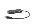 Hub USB-C et USB-A en aluminium recyclé avec 3 ports couleur noir