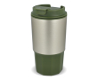 Mug de voyage en acier inoxydable avec couvercle anti-fuite 450 ml couleur vert olive