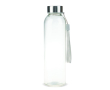 Gourde en verre transparente avec bouchon anti-fuite et sangle 500 ml couleur transparent